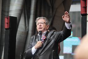 Jean-Luc Melenchon At A Rally Against The President's Forceful Blow - Paris