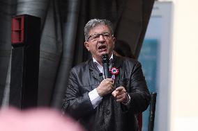 Jean-Luc Melenchon At A Rally Against The President's Forceful Blow - Paris