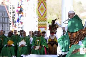 Pope Francis Leads A Mass in Port Moresby - Papua New Guinea