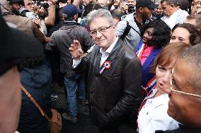 Jean-Luc Melenchon At A Rally Against The President's Forceful Blow - Paris