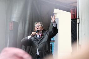 Jean-Luc Melenchon At A Rally Against The President's Forceful Blow - Paris