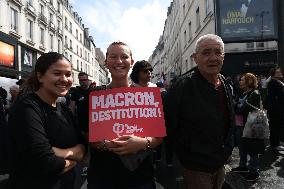 Rally Against The President's Forceful Blow - Paris