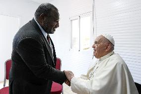 Pope Francis Meets Papua New Guinea's PM - Port Moresby