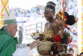 Pope Francis Leads A Mass in Port Moresby - Papua New Guinea