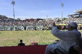 Pope Francis Leads A Mass in Port Moresby - Papua New Guinea