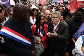 Jean-Luc Melenchon At A Rally Against The President's Forceful Blow - Paris