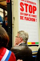 Rally Against The President's Forceful Blow - Paris