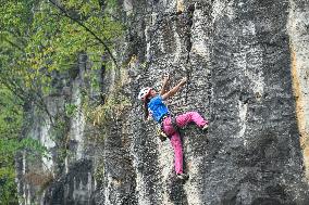 Rock Climbing Competition in Qianxinan