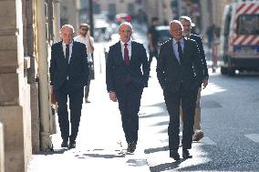 Edouard Philippe At Matignon For Meeting With Michel Barnier