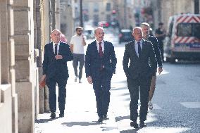 Edouard Philippe At Matignon For Meeting With Michel Barnier