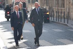 Edouard Philippe At Matignon For Meeting With Michel Barnier