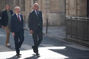 Edouard Philippe At Matignon For Meeting With Michel Barnier