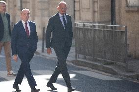 Edouard Philippe At Matignon For Meeting With Michel Barnier