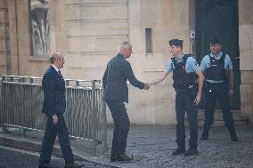 Edouard Philippe At Matignon For Meeting With Michel Barnier