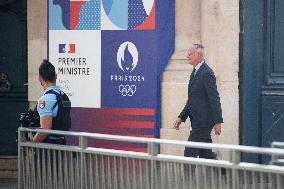 Edouard Philippe At Matignon For Meeting With Michel Barnier