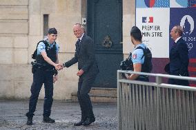 Edouard Philippe At Matignon For Meeting With Michel Barnier