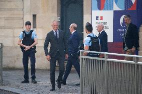 Edouard Philippe At Matignon For Meeting With Michel Barnier