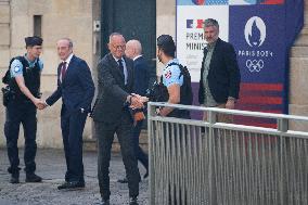 Edouard Philippe At Matignon For Meeting With Michel Barnier