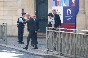 Edouard Philippe At Matignon For Meeting With Michel Barnier