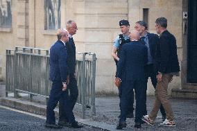 Edouard Philippe At Matignon For Meeting With Michel Barnier