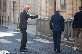 Edouard Philippe At Matignon For Meeting With Michel Barnier