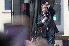 Jean-Luc Melenchon At A Rally Against The President's Forceful Blow - Paris