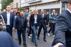 Marine Le Pen Arrives In Henin-Beaumont - France