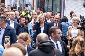 Marine Le Pen Arrives In Henin-Beaumont - France