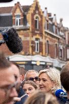 Marine Le Pen Arrives In Henin-Beaumont - France