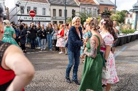 Marine Le Pen Arrives In Henin-Beaumont - France