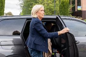 Marine Le Pen Arrives In Henin-Beaumont - France