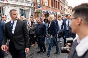 Marine Le Pen Arrives In Henin-Beaumont - France