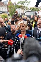 Marine Le Pen Arrives In Henin-Beaumont - France