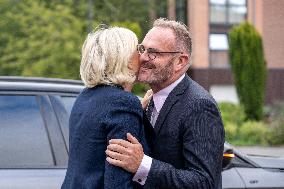 Marine Le Pen Arrives In Henin-Beaumont - France