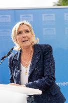 Marine Le Pen Arrives In Henin-Beaumont - France