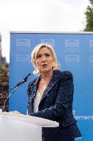 Marine Le Pen Arrives In Henin-Beaumont - France