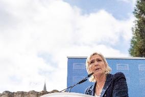 Marine Le Pen Arrives In Henin-Beaumont - France