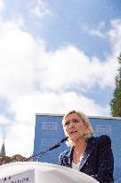 Marine Le Pen Arrives In Henin-Beaumont - France