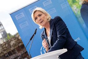 Marine Le Pen Arrives In Henin-Beaumont - France