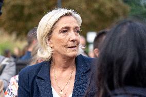 Marine Le Pen Arrives In Henin-Beaumont - France