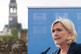 Marine Le Pen Arrives In Henin-Beaumont - France