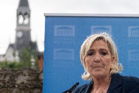 Marine Le Pen Arrives In Henin-Beaumont - France