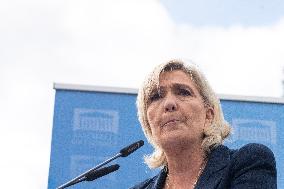 Marine Le Pen Arrives In Henin-Beaumont - France