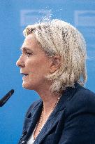 Marine Le Pen Arrives In Henin-Beaumont - France