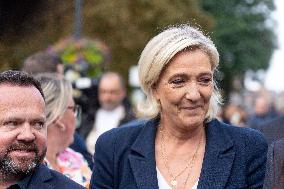 Marine Le Pen Arrives In Henin-Beaumont - France