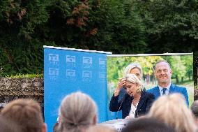 Marine Le Pen Arrives In Henin-Beaumont - France