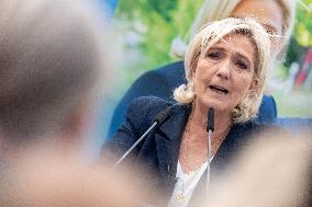 Marine Le Pen Arrives In Henin-Beaumont - France