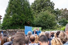 Marine Le Pen Arrives In Henin-Beaumont - France