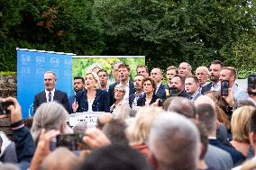 Marine Le Pen Arrives In Henin-Beaumont - France