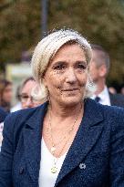 Marine Le Pen Arrives In Henin-Beaumont - France